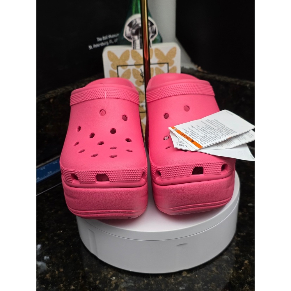 Crocs Siren Clog Size W7 M5 Hot Pink Platform Block Heel - Picture 3 of 9